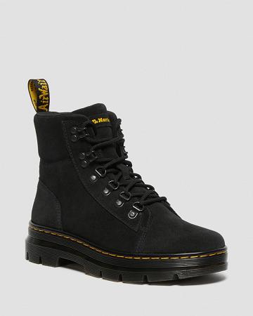 Dr Martens Combs Women Ruskind Ankelstøvler Dame Sort | DK 54AHK